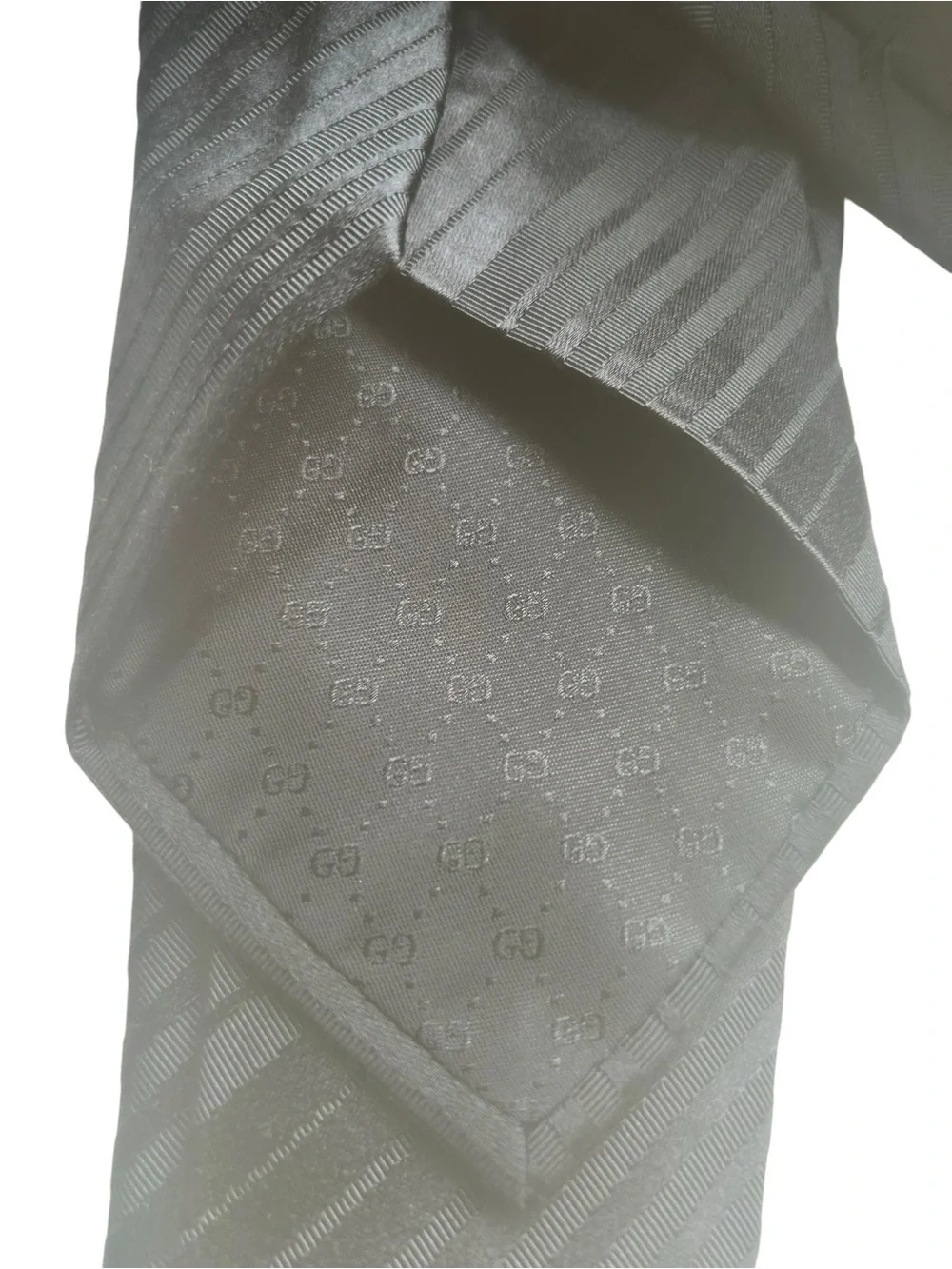 Gucci Mens Black Silk Blend Stripe jacquard neckTie Luxury Designer Formal work